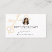 Key Logo Modern Real Estate or Rental Agent Busine 名刺 (正面)