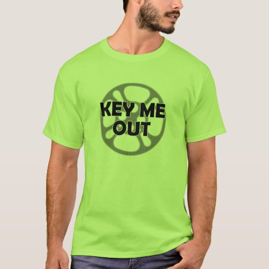 "Key me Out" グリーンスクリーンVFX Tシャツ (正面)