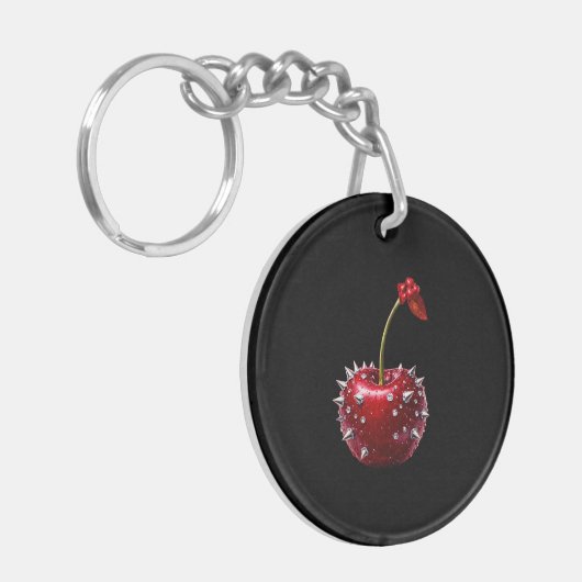 Key Ring -  modern cherry design キーホルダー (正面左)