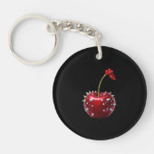 Key Ring -  modern cherry design キーホルダー (正面)