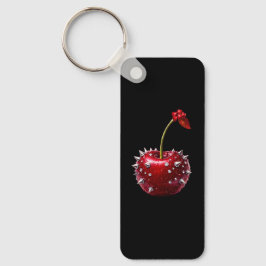Key Ring with a modern cherry design キーホルダー