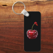 Key Ring with a modern cherry design キーホルダー (正面)