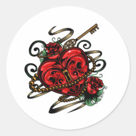 Key To My Heart T-Shirt ラウンドシール