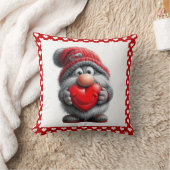 "Key to My Heart" Whimsical Gnome クッション (ブランケット)