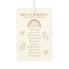 Key to Serenity 車用芳香剤 - 励ましのメッセージ