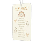 Key to Serenity 車用芳香剤 - 励ましのメッセージ (左)