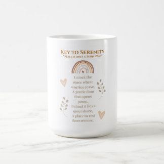 Key to Serenity Boho Mug – Inspirational Bohemian コーヒーマグカップ