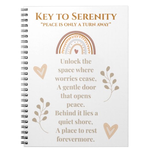 Key to Serenity Journal | インスピレーション ノート (正面)