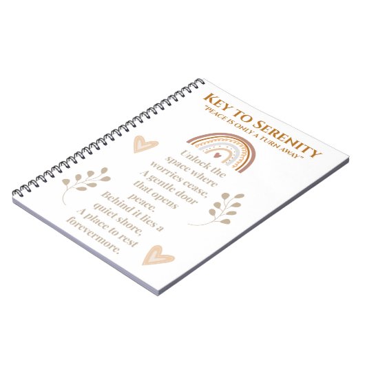 Key to Serenity Journal | Inspirational Notebook ノートブック (左側)