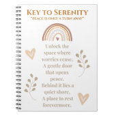 Key to Serenity Journal | Inspirational Notebook ノートブック (正面)