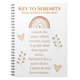 Key to Serenity Journal | Inspirational Notebook ノートブック