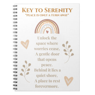 Key to Serenity Journal | Inspirational Notebook ノートブック