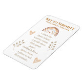 Key to Serenity Magnet – Inspirational Poem Design マグネット (左側)