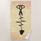 Key to the Heart ビーチタオル (正面)