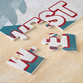 Key Westのイルカ-レトロのヴィンテージ旅行 ジグソーパズル (側面)