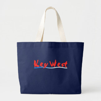 Key Westのビーチのバッグ ラージトートバッグ