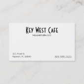 Key Westの名刺 名刺 (裏面)