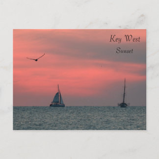 Key Westの日没の郵便はがき ポストカード