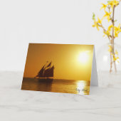 Key Westの日没 カード (黄色い花)