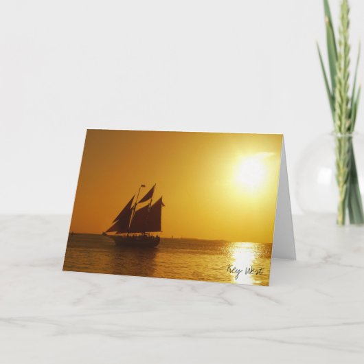 Key Westの日没 カード (正面)