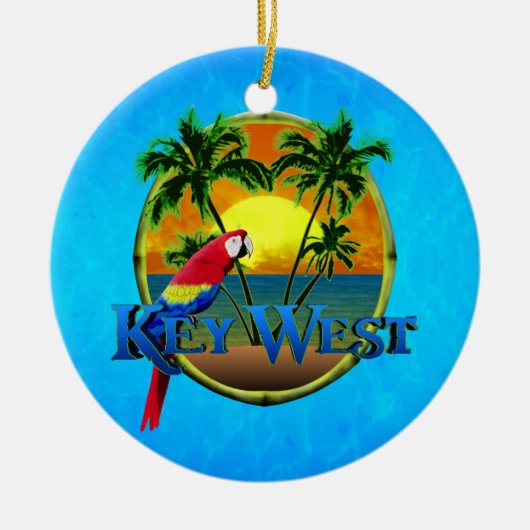 Key Westの日没 セラミックオーナメント (正面)