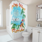 Key Westの熱帯石 シャワーカーテン (インサイチュ)