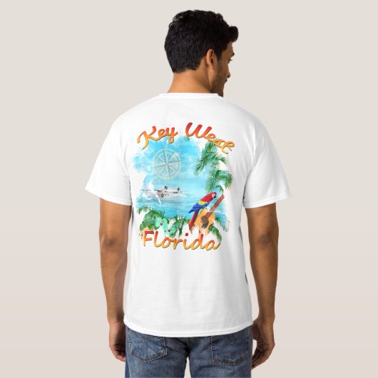 Key Westの熱帯石 Tシャツ (裏面フル)