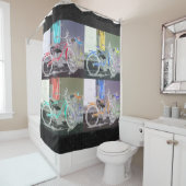 Key Westの自転車 シャワーカーテン (インサイチュ)