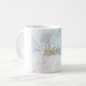 Key Westの航海のな図表のコーヒー・マグのコップ コーヒーマグカップ (正面左)