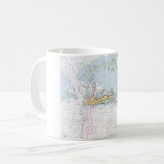 Key Westの航海のな図表のコーヒー・マグのコップ コーヒーマグカップ (正面左)