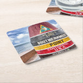 Key Westフロリダのコースター スクエアペーパーコースター (アングル)