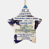 Key Westフロリダのビーチの印 セラミックオーナメント (右)