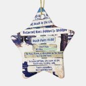 Key Westフロリダのビーチの印 セラミックオーナメント (左)