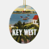 Key Westフロリダのヴィンテージ場面 セラミックオーナメント (右)