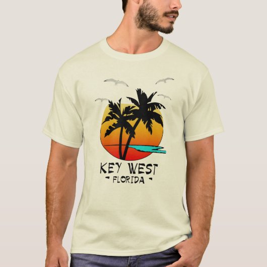 KEY WESTフロリダの熱帯行先 Tシャツ (正面)