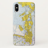 Key Westフロリダの航海のな地図 Case-Mate iPhoneケース (裏面)