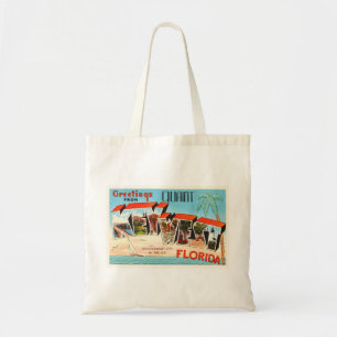 Key WestフロリダFLの古いヴィンテージ旅行記念品 トートバッグ