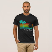 Key West -ヴィンテージの動揺してなデザイン Tシャツ (正面フル)