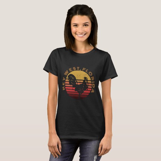 Key West Chicken Rooster  Tシャツ (正面フル)