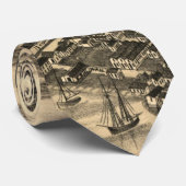Key West FL (1884年)のヴィンテージの絵解き地図 ネクタイ (ロール)