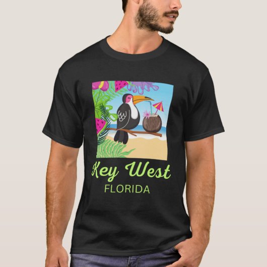 Key West Florida Beach Vacation Toucan Trip Matchi Tシャツ (正面)