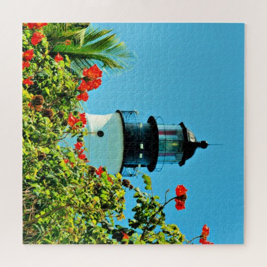 Key West, Florida Lighthouse Throw Pillow ジグソーパズル (横)
