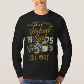 Key West Florida Retro Hotrod Surf Distressed  7 Tシャツ (正面)