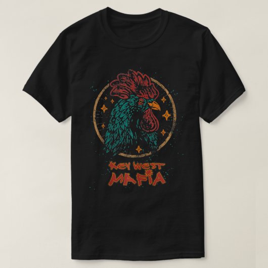 Key West, Florida  Rooster  Tシャツ (デザイン正面)