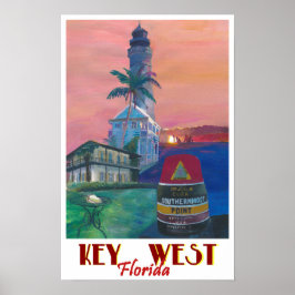 Key West Florida Southernmost Dreams Travel Poster ポスター
