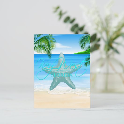Key West Florida Starfish ポストカード (スタンド正面)