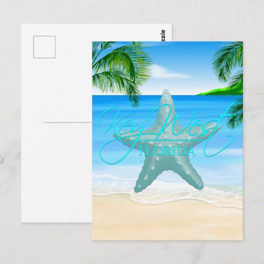 Key West Florida Starfish ポストカード (正面/裏面)