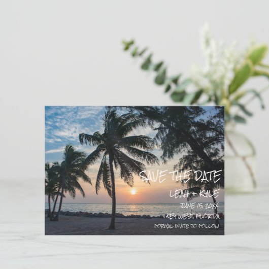 Key West, Florida Sunset Destination Wedding  セーブザデート (スタンド正面)