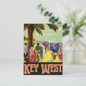 Key West Florida Travel Vintage Artwork シーズンポストカード (スタンド正面)