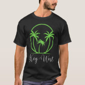 Key West Florida Vacation Beach Tropical Palm Tree Tシャツ (正面)